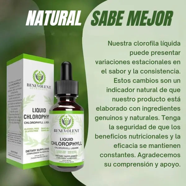 Clorofila Benevolent® – Gotas Verdes Naturales ¡Compra 1 y llévate 2!